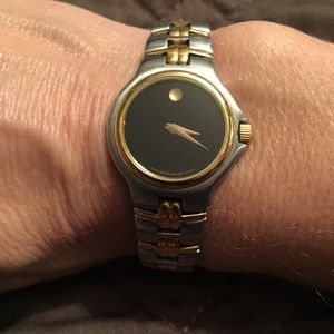 Movado Stainless and Gold Ladies Watch